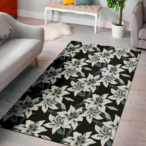 Lily Floral Pattern Print Area Rug