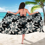 Lily Floral Pattern Print Beach Sarong Wrap