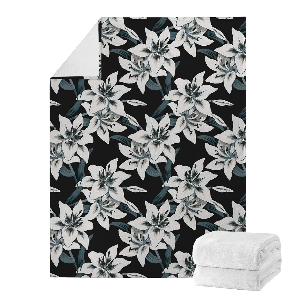 Lily Floral Pattern Print Blanket