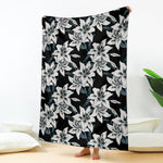 Lily Floral Pattern Print Blanket