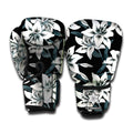 Lily Floral Pattern Print Boxing Gloves