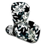 Lily Floral Pattern Print Boxing Gloves