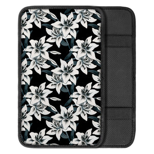 Lily Floral Pattern Print Car Center Console Cover