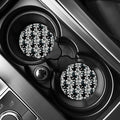 Lily Floral Pattern Print Car Coasters
