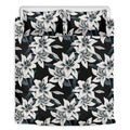 Lily Floral Pattern Print Duvet Cover Bedding Set