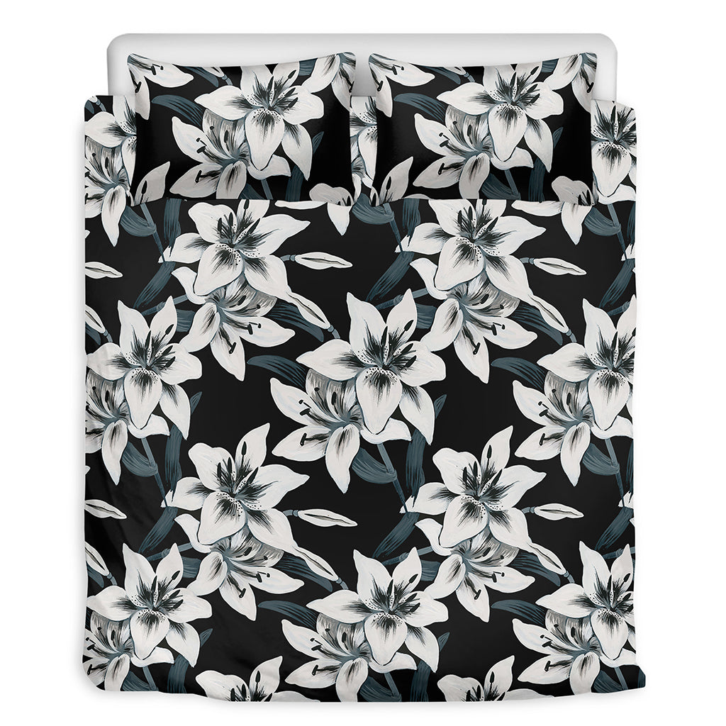 Lily Floral Pattern Print Duvet Cover Bedding Set