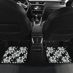 Lily Floral Pattern Print Front and Back Car Floor Mats