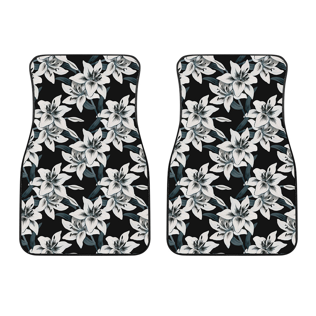 Lily Floral Pattern Print Front Car Floor Mats