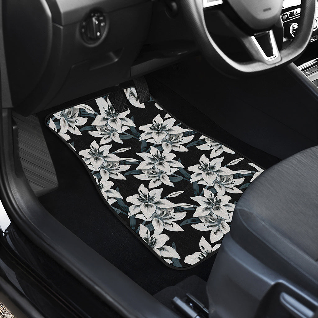 Lily Floral Pattern Print Front Car Floor Mats