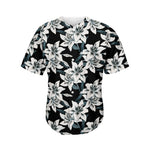 Lily Floral Pattern Print Men's Baseball Jersey