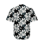 Lily Floral Pattern Print Men's Baseball Jersey