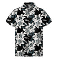 Lily Floral Pattern Print Men's Short Sleeve Shirt
