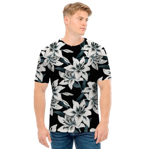 Lily Floral Pattern Print Men's T-Shirt