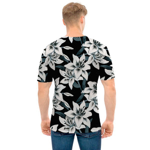 Lily Floral Pattern Print Men's T-Shirt