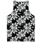 Lily Floral Pattern Print Men's Tank Top