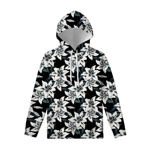 Lily Floral Pattern Print Pullover Hoodie