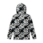 Lily Floral Pattern Print Pullover Hoodie