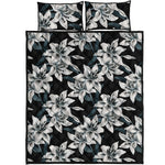 Lily Floral Pattern Print Quilt Bed Set