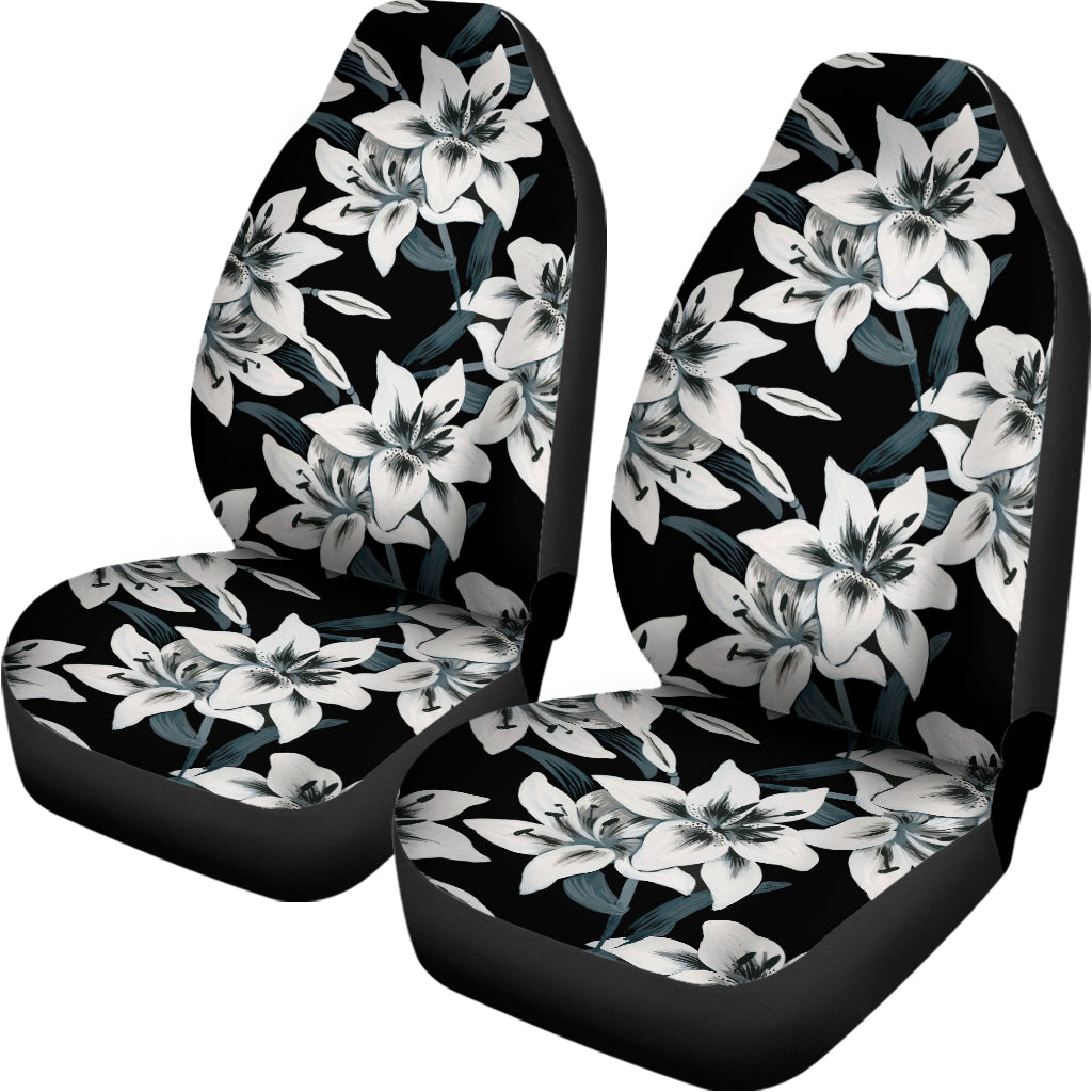 Lily Floral Pattern Print Universal Fit Car Seat Covers