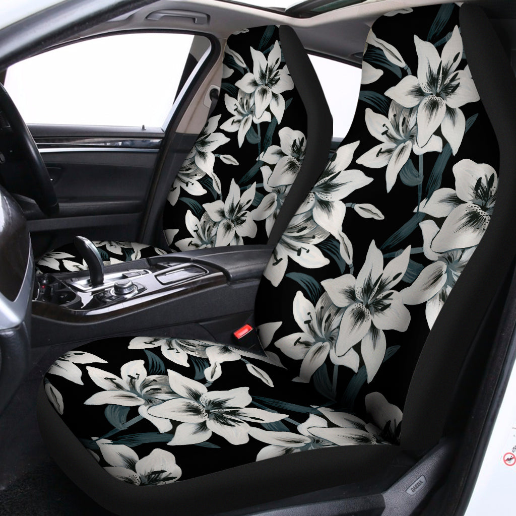 Lily Floral Pattern Print Universal Fit Car Seat Covers