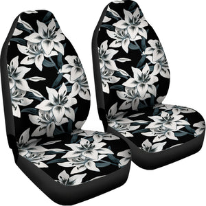 Lily Floral Pattern Print Universal Fit Car Seat Covers