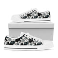 Lily Floral Pattern Print White Low Top Sneakers