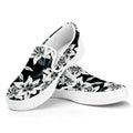 Lily Floral Pattern Print White Slip On Sneakers