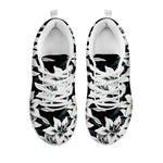 Lily Floral Pattern Print White Sneakers