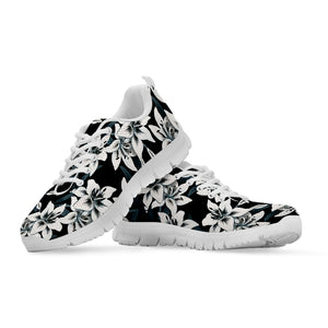 Lily Floral Pattern Print White Sneakers