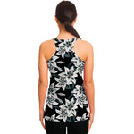 Lily Floral Pattern Print Women's Racerback Tank Top