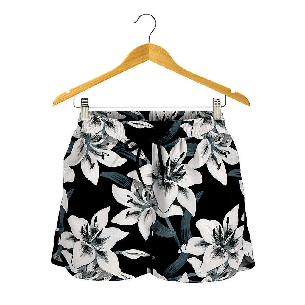 Lily Floral Pattern Print Women's Shorts