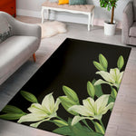 Lily Floral Print Area Rug