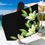 Lily Floral Print Beach Sarong Wrap