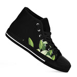 Lily Floral Print Black High Top Shoes