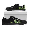 Lily Floral Print Black Low Top Sneakers