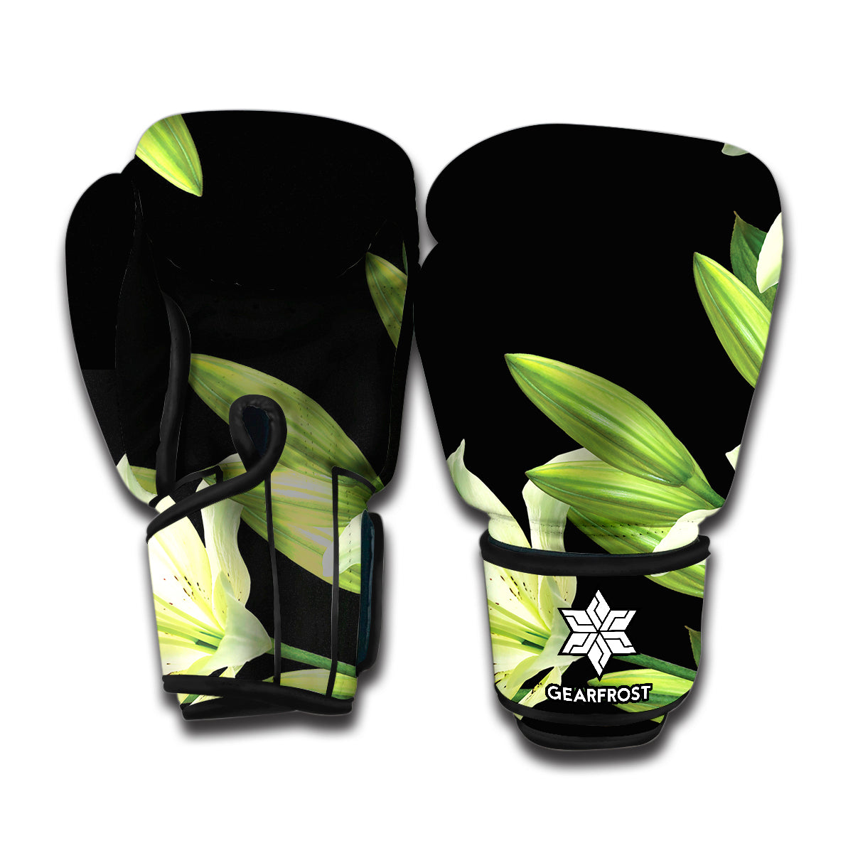 Lily Floral Print Boxing Gloves