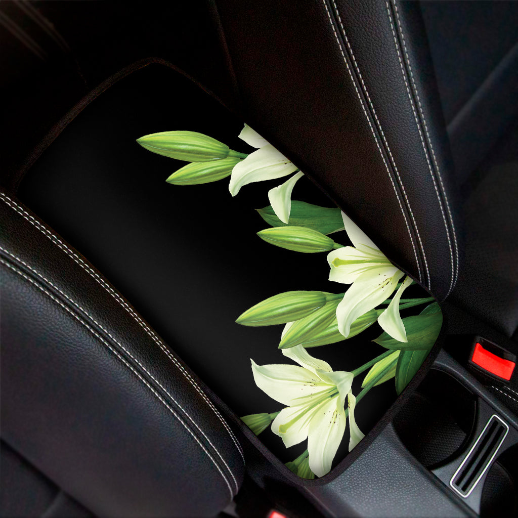 Lily Floral Print Car Center Console Cover