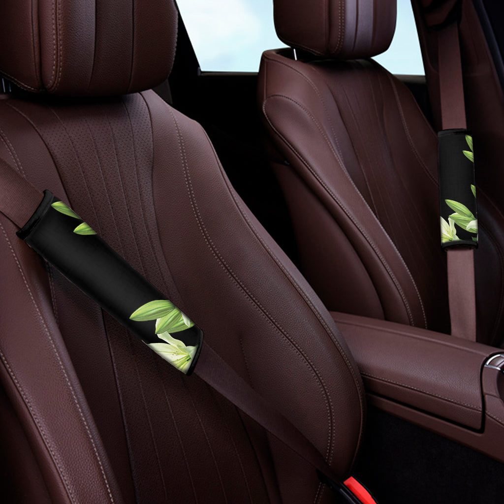 Lily Floral Print Car Seat Belt Covers