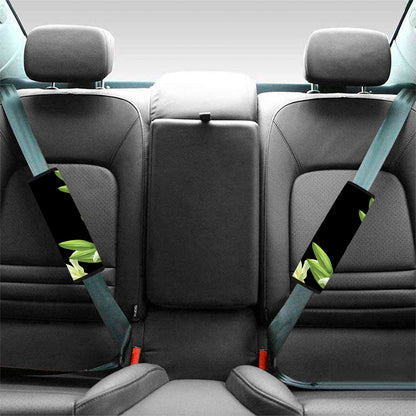 Lily Floral Print Car Seat Belt Covers