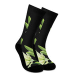 Lily Floral Print Crew Socks