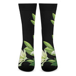 Lily Floral Print Crew Socks