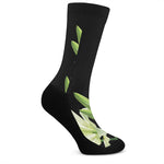 Lily Floral Print Crew Socks