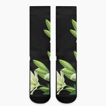 Lily Floral Print Crew Socks