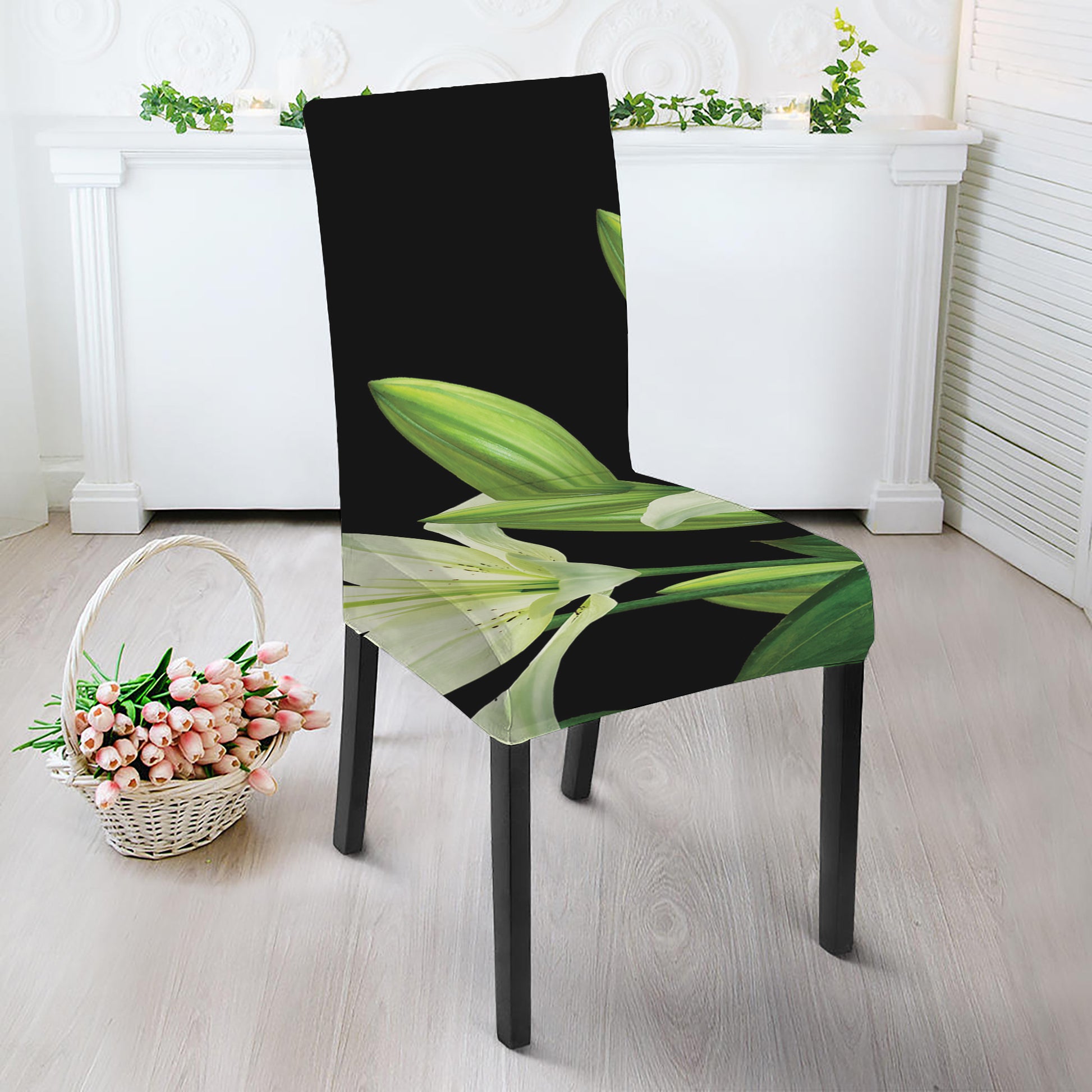 Lily Floral Print Dining Chair Slipcover