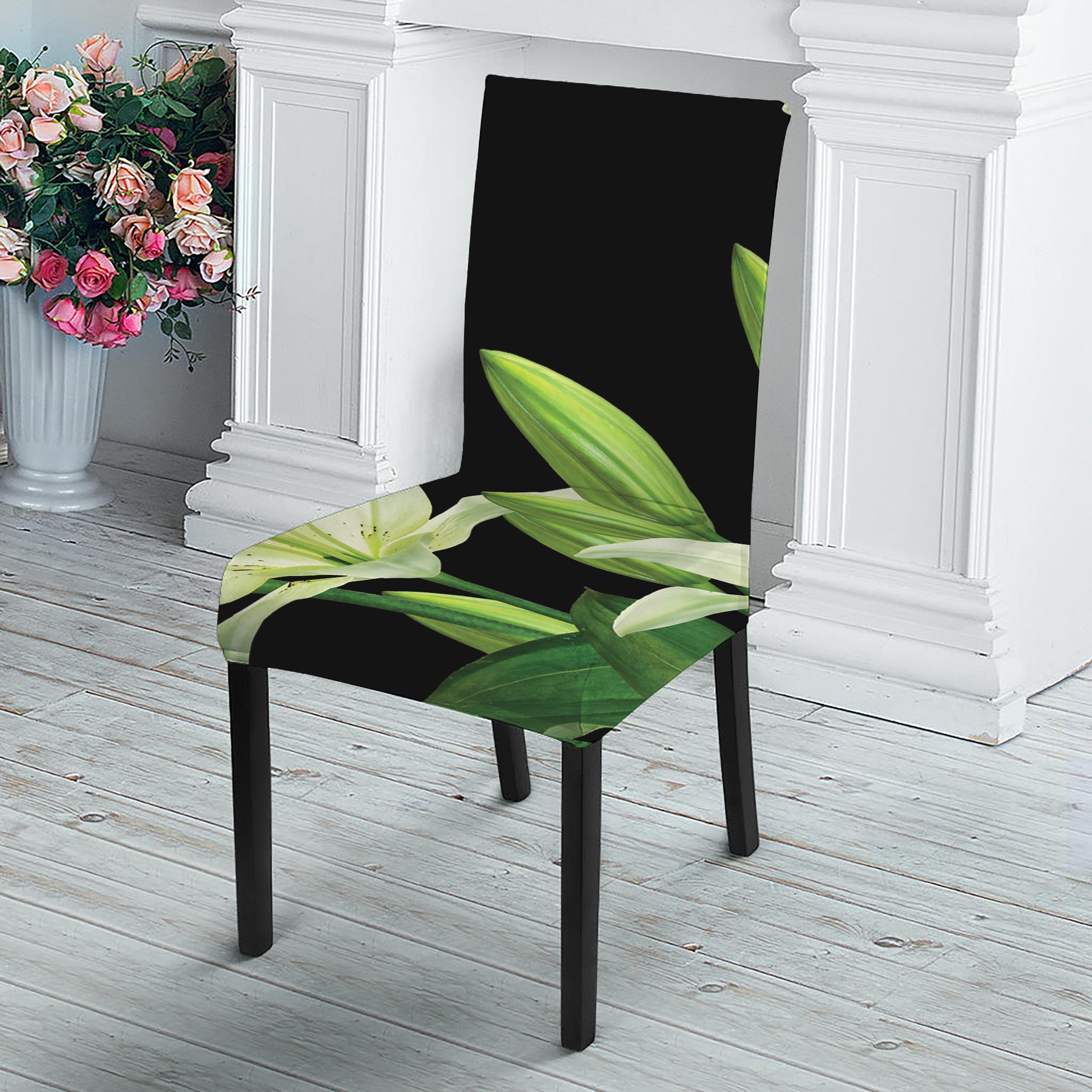 Lily Floral Print Dining Chair Slipcover