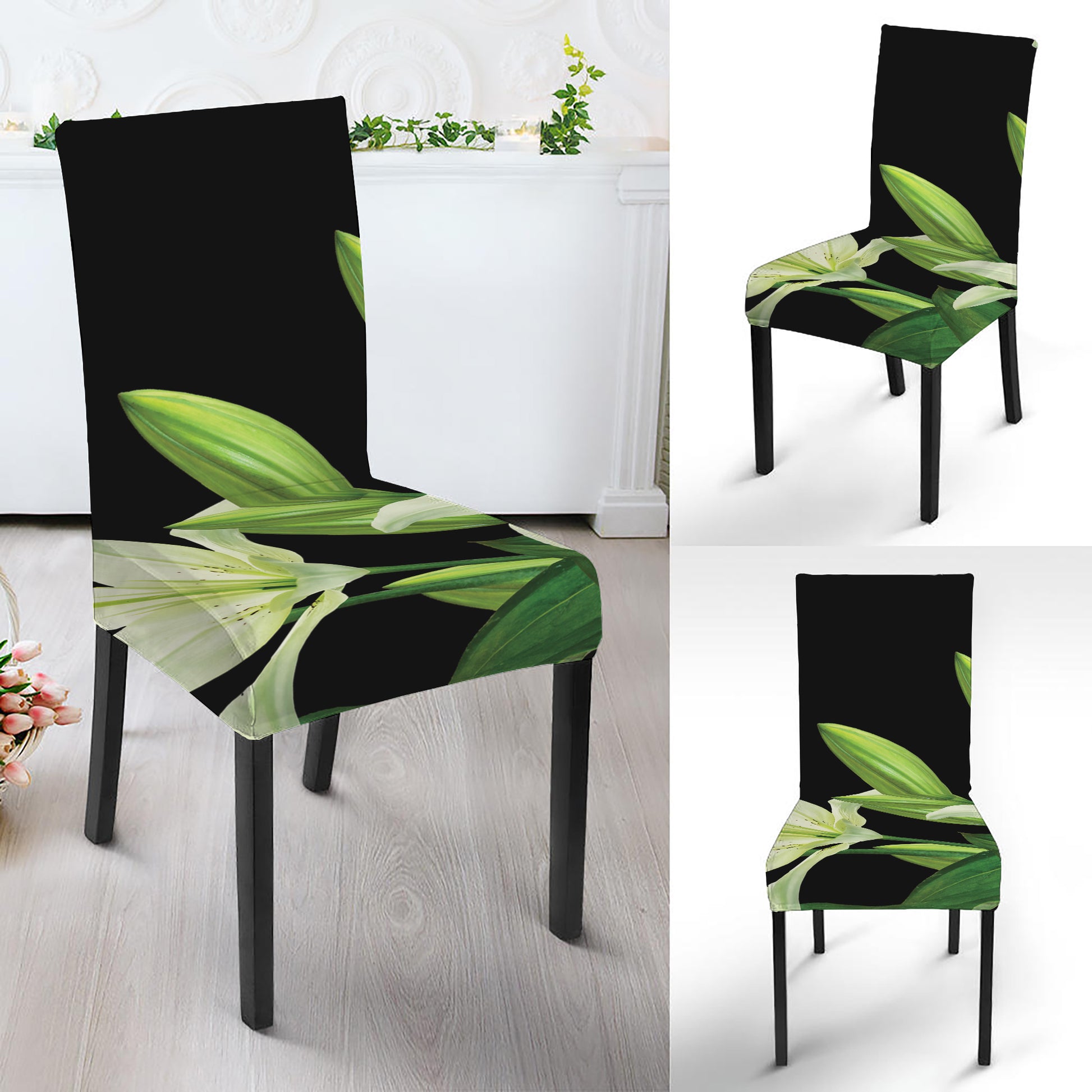 Lily Floral Print Dining Chair Slipcover