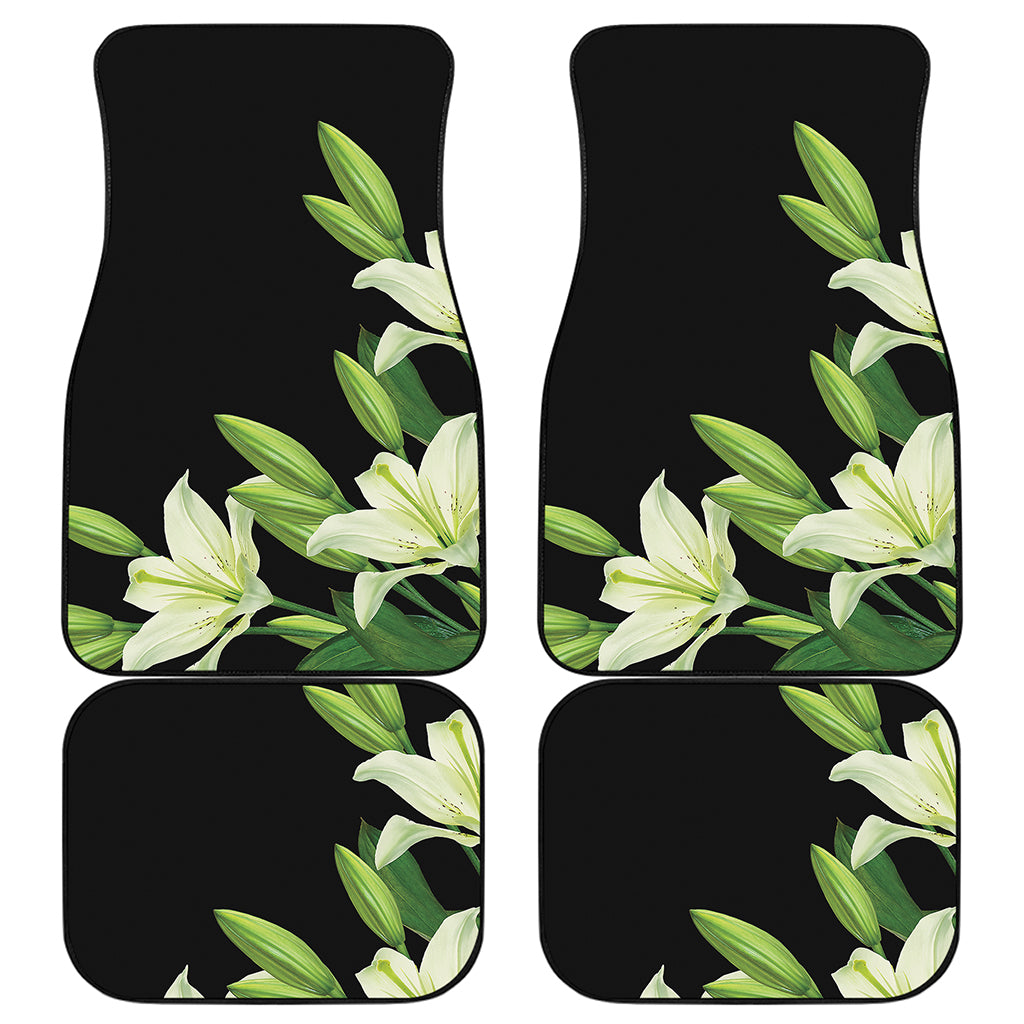 Lily Floral Print Front and Back Car Floor Mats