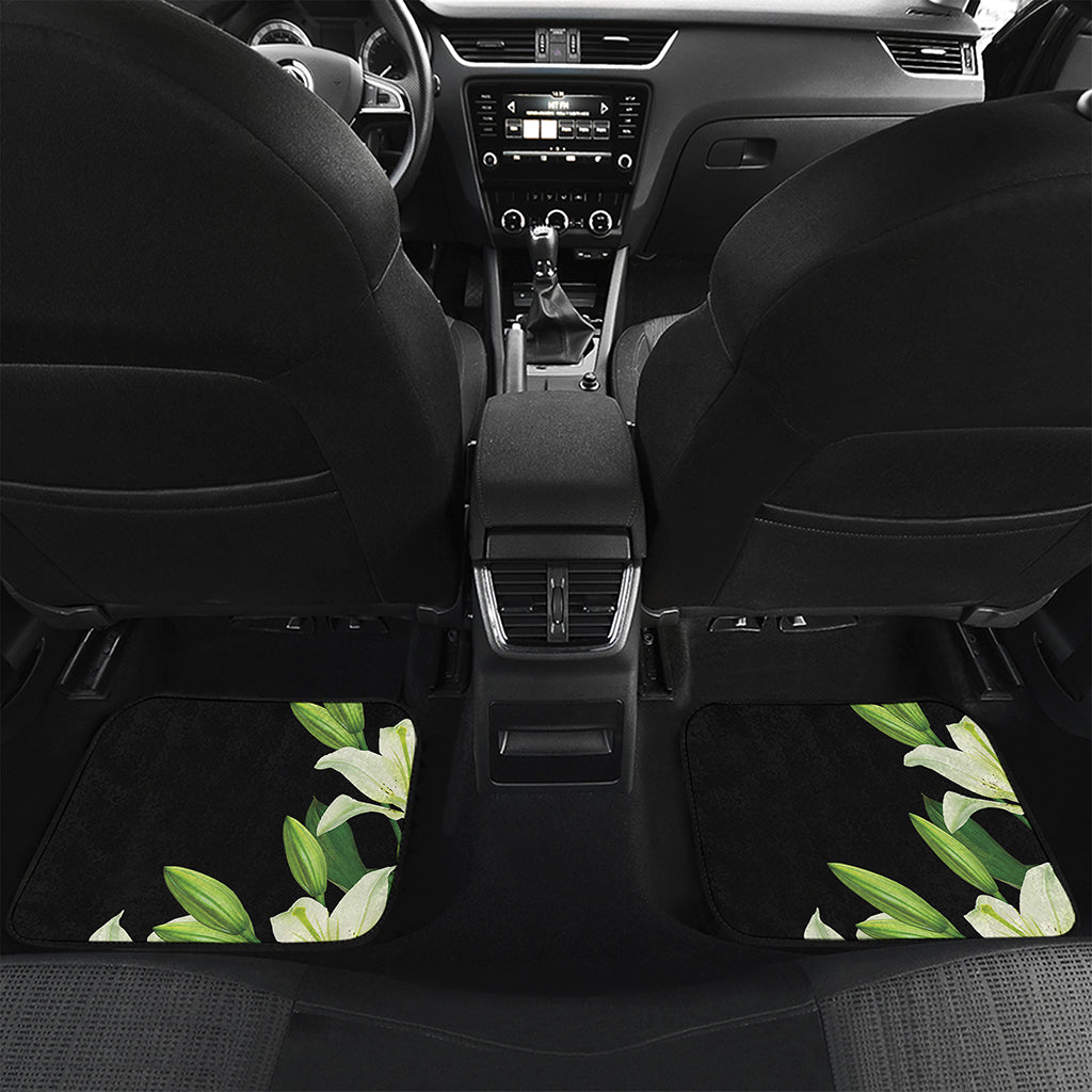 Lily Floral Print Front and Back Car Floor Mats