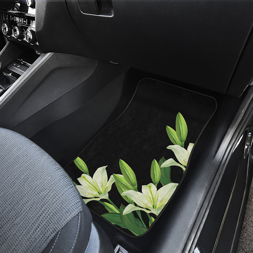 Lily Floral Print Front and Back Car Floor Mats