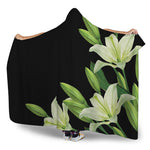 Lily Floral Print Hooded Blanket